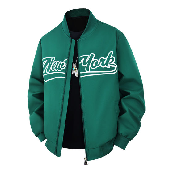 (Cross-Border Code) 2025 New Baseball Uniform Men's Baseball Uniform Stand Collar Jacket Jacket Cross-Border Exclusive Jacket Te