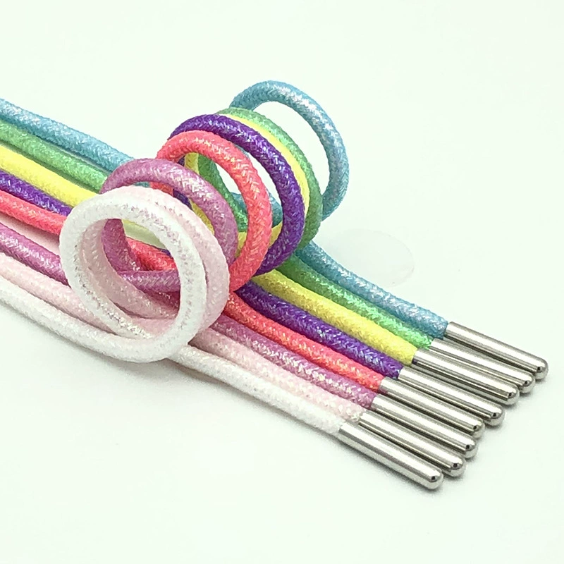 Золотые и серебряные блестящие шелковые шнурки круглые INS Wind Fit AJ Air Force One металлическая головка черный белый серебристый красочный