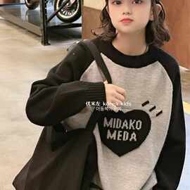 韩国童装女童毛衣儿童针织打底衫2024秋冬装新款女大童洋气上衣潮