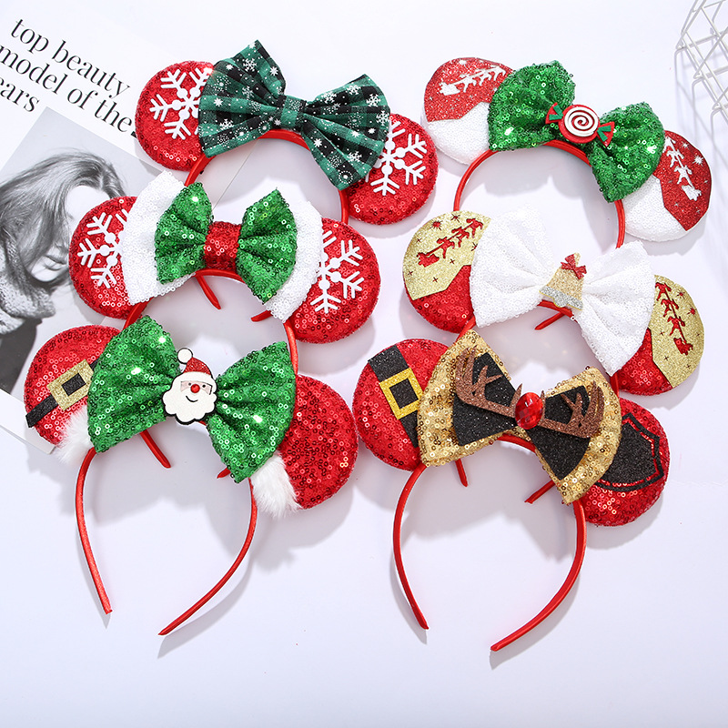 Hair Band Hair Accessories Type Christmas Fashion Bow Knot Cloth Party Party Accessories