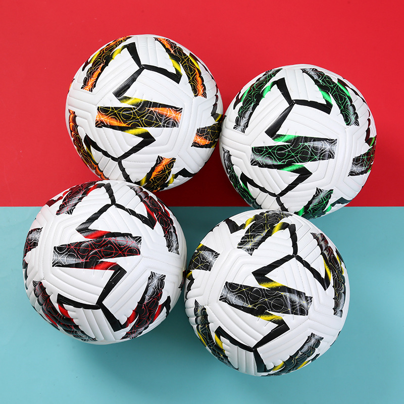 New Machine-Sewn Wear-Resistant Explosion-Proof Elastic Ball Adult Training Pvc Football School Youth No. 5 Ball Wholesale