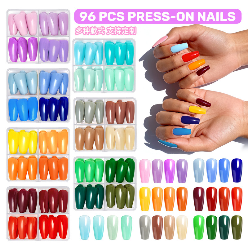 2025 Popular Press-Type Box Armor Pieces 96 Pieces Manicure Wearable Nail Extension Pure Color Frosted Nail Salon Goodies 2025 Popular Press-Type Box Armor Pieces 96 Pieces Manicure Wearable Nail Extension Pure Color Frosted Nail Salon Goodies