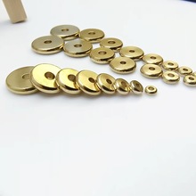 实心扁平黄铜原色隔片素面扁算盘珠隔片 DIY项链文玩配饰间隔垫片