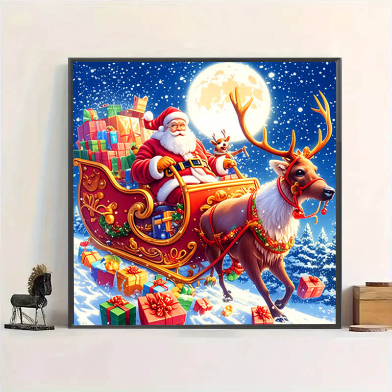 Pegatinas hechas a mano, pinturas de diamantes, vacaciones para niños, regalos de Papá Noel, pintura adhesiva de resina de alta calidad, artefacto de descompresión de bricolaje