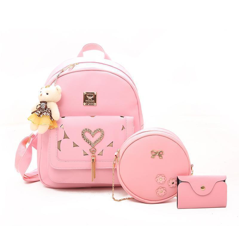 Juego de tres piezas rosa (oso gratis)