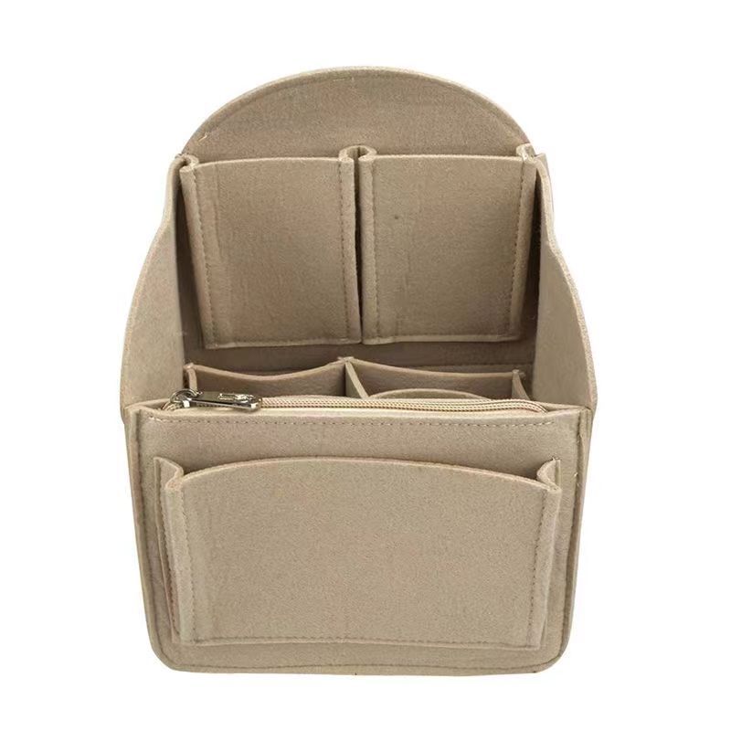 Bolsa de cosméticos de fieltro mochila de viaje bolsa interior bolsa de almacenamiento de maquillaje tridimensional bolsa de fieltro multifuncional bolsa intermedia