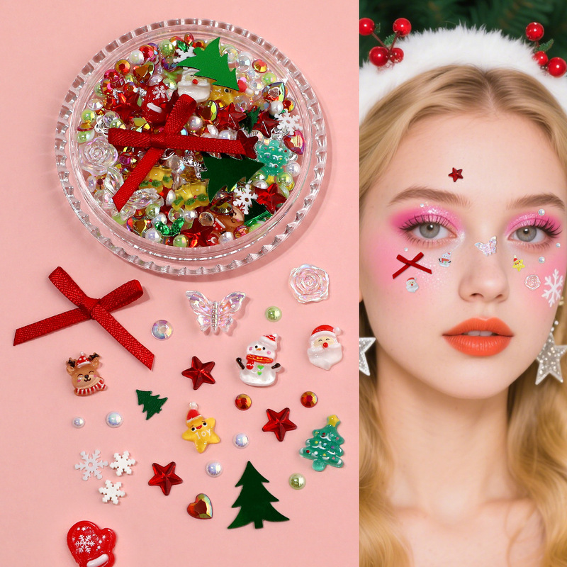 Christmas Multifunctional Kidsren's Stage Makeup, Face Accessories, Holiday Party Performance, Dried Flower Manicure, Face Makeup Christmas Multifunctional Kidsren's Stage Makeup, Face Accessories, Holiday Party Performance, Dried Flower Manicure, Face Makeup