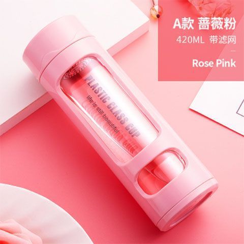 摔不烂钢化玻璃杯耐摔高温硼硅双层玻璃杯保护套男士茶杯|undefined