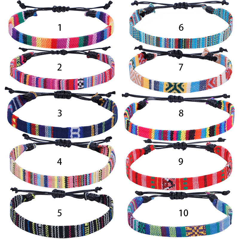 Ethnic Style Geometric Cotton Knitting Unisex Bracelets display picture 1