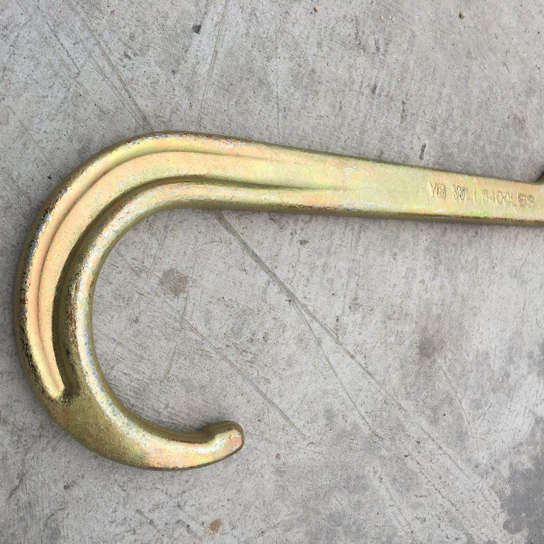 清障车吊链挂钩拖车钩子镀锌救援双挂钩J型挂钩清障车挂勾