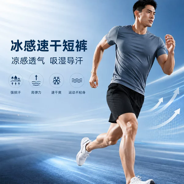 Amazon Cross-Border Quick-Drying Breathable Basketball Shorts Men's Summer Elastic Black Fitness Pants Training Running Sports Shorts