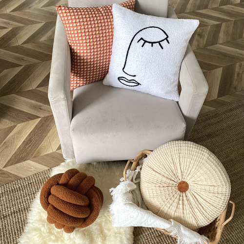 Nordic Modern Minimalist Luxury Living Room Sofa Set Throw Pillow Set Striped Sofa Cushion Sample Room Decoration