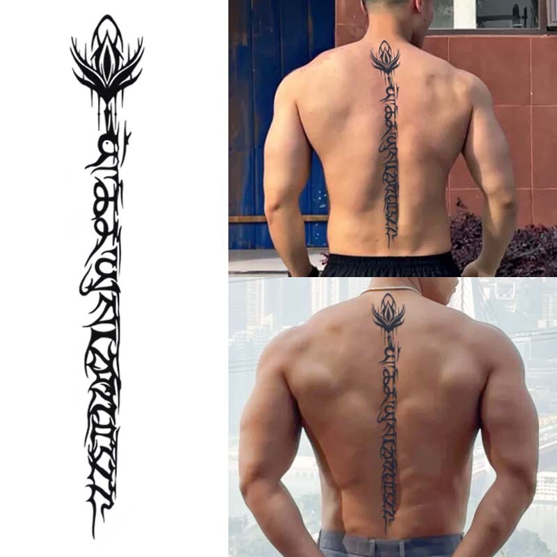 Cross-Border Cool and Handsome Tribal Style Spine Long Tattoo Stickers on the Back Full of Masculine Strength and Hard-Core Stylish Temporary Tattoos Cross-Border Cool and Handsome Tribal Style Spine Long Tattoo Stickers on the Back Full of Masculine Strength and Hard-Core Stylish Temporary Tattoos