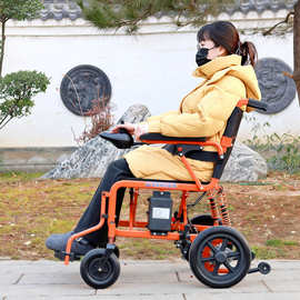 老人电动轮椅厂家电动轮椅车全自动可折叠轻便代步车智能锂电池
