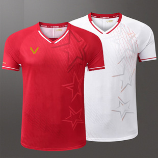 New Badminton Suit Men's and Women's Short-sleeved Quick-drying Student Competition Team Suit Men's and Women's Children's Badminton Training Suit 2110