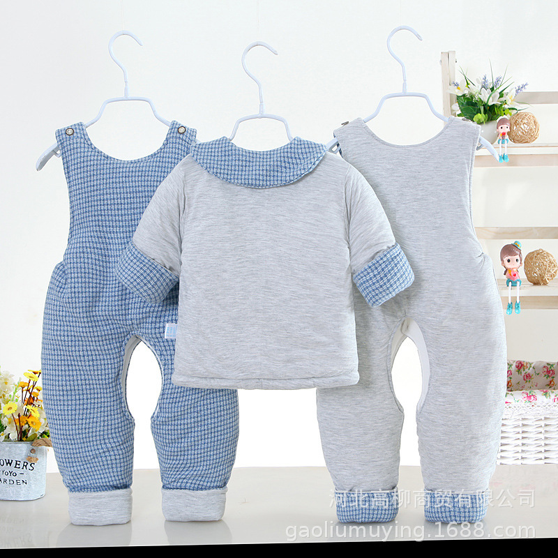 Ropa acolchada de algodón para bebés traje de invierno engrosado mono de bebé chaqueta acolchada de algodón pantalones acolchados de algodón recién nacido Ropa exterior de invierno entrega de una pieza