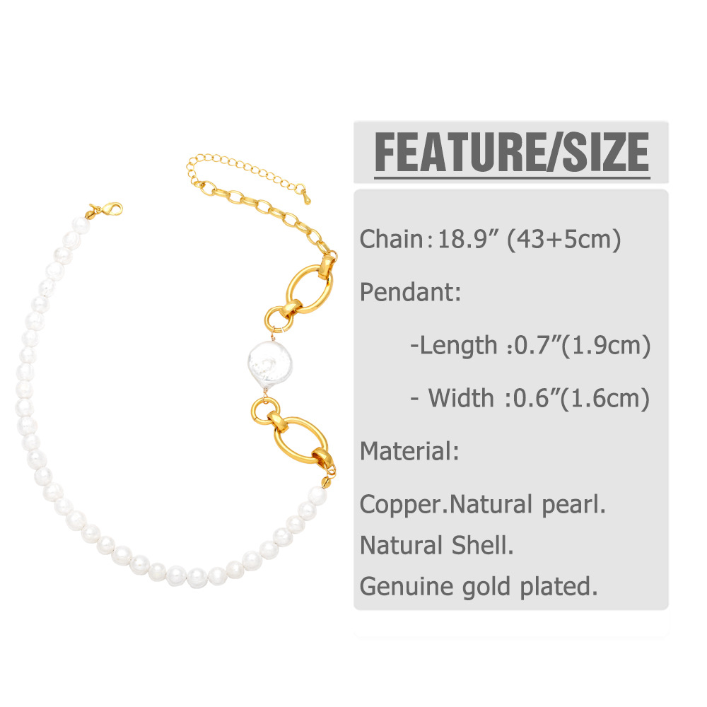 Fashion Round Imitation Pearl Plating Necklace 1 Piece display picture 1