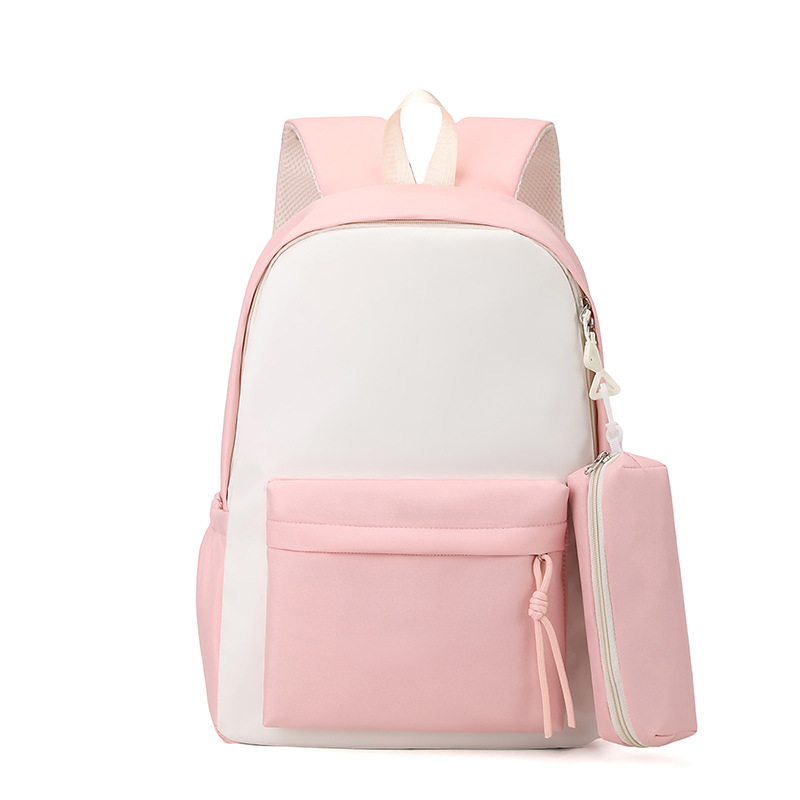 Mochila de estudiantes de secundaria, logotipo personalizado, mochila de viaje al aire libre coreana, mochila de gran capacidad para niños, mujer