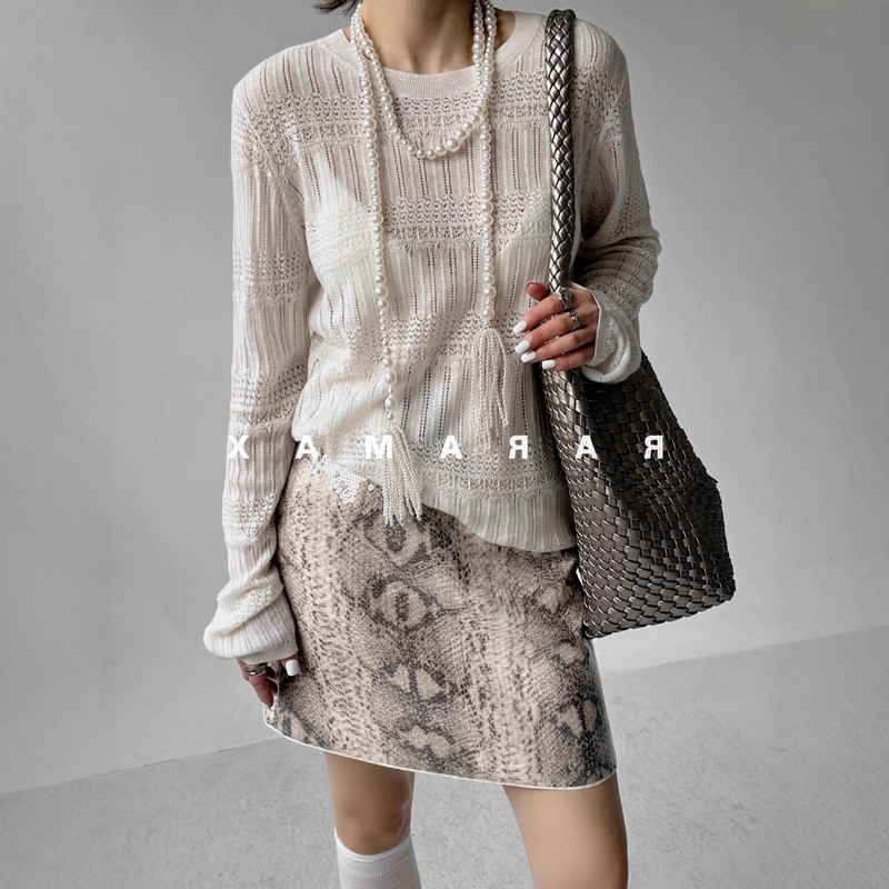 Imported Dual-System Weaving Machine~Fine Wool Yarn, Cool and Relaxed Holiday Style, Lace Sun Protection Cover-Up