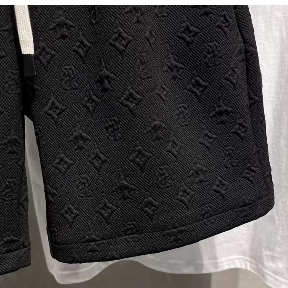 Short décontracté ample pour homme, style fin et tendance, couleur unie, jacquard cinq points, idéal pour l'été._voghion.com