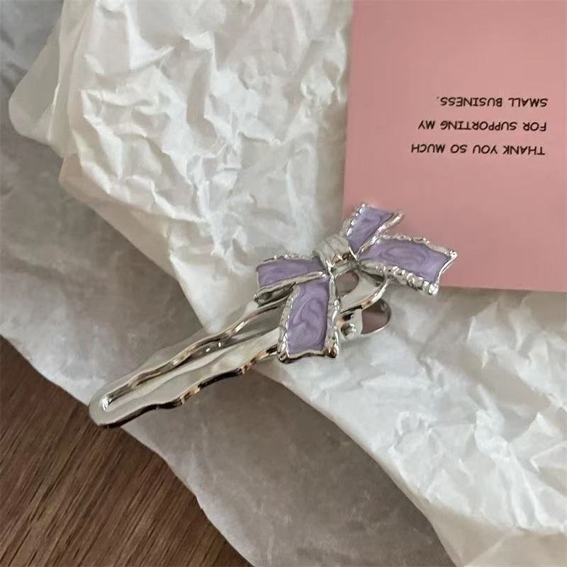 滴油水钻字母发夹女多巴胺抓夹侧边刘海夹轻奢高级感精致小众发夹|undefined