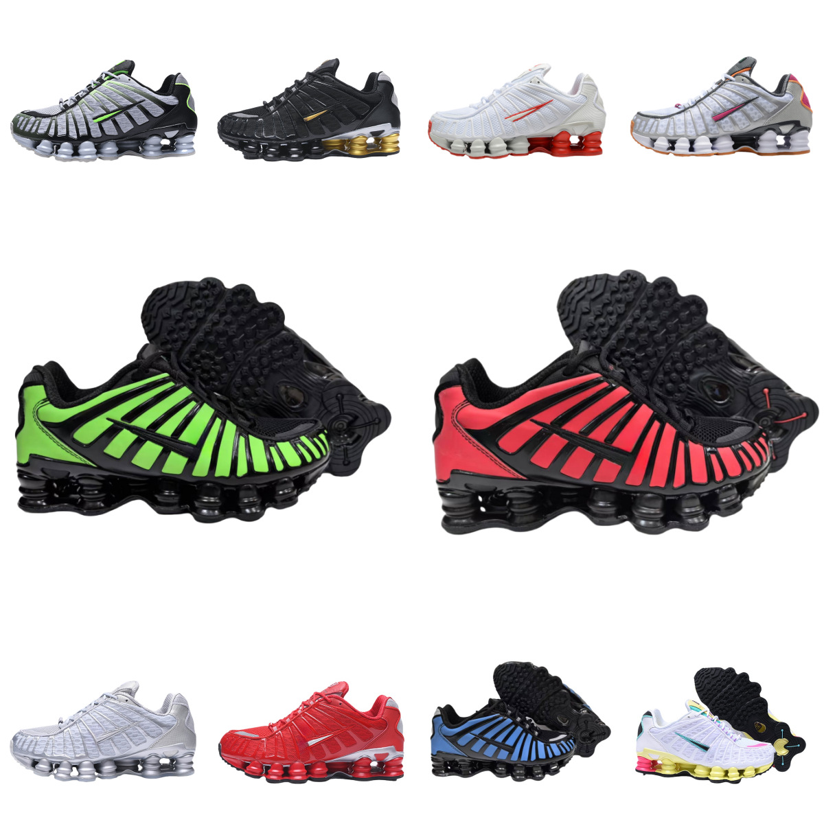 Student Shoes for Men and Women, Sports Fashion Air-Cushion Shoes, Shock-Absorbing, Breathable, Heightening Casual Shoes, Export Shoxtl Pillar Men's Shoes