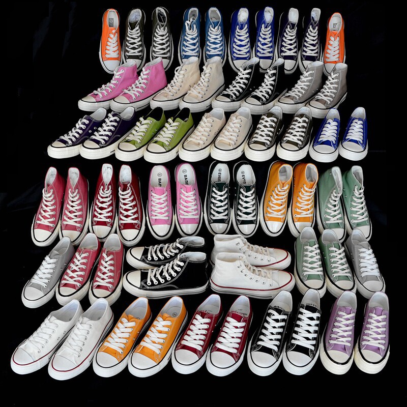 Korean Style Canvas Shoes for Women 2026 Spring New Ulzzang Versatile Low-Top Trendy Shoes for Women Ins Black Sneakers