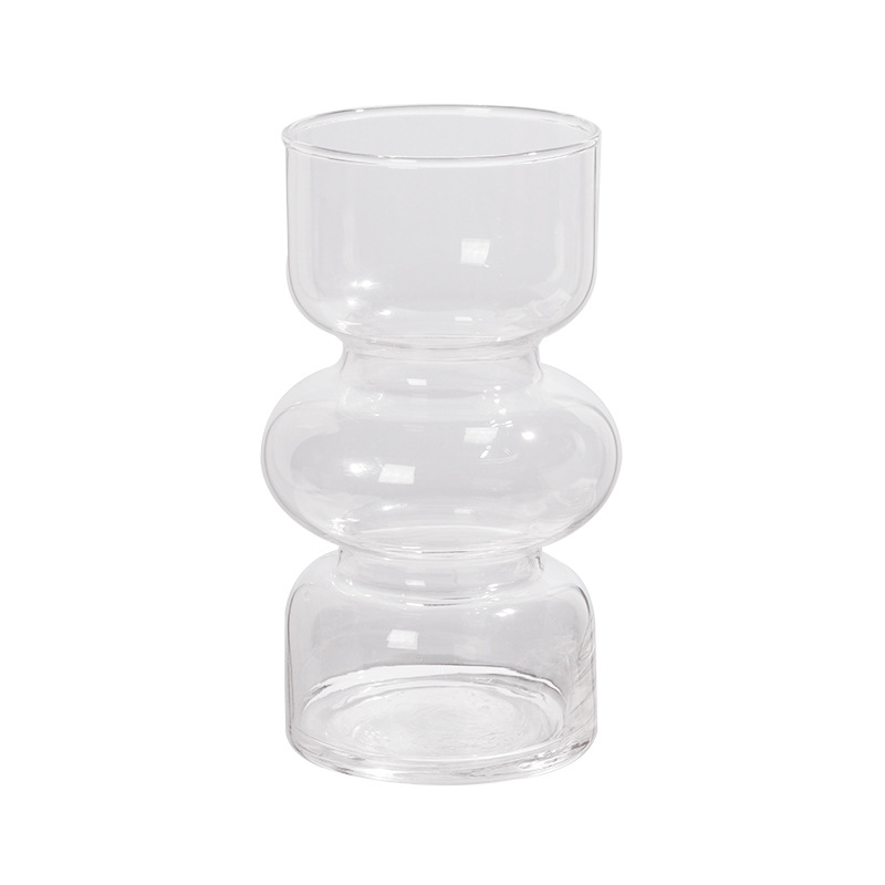 Vaso nórdico retro creativo irregular casa vasijas de vidrio sala de estar mesa de comedor lujo ligero nicho decoración productos transfronterizos