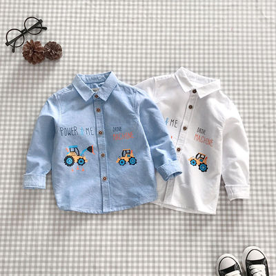 Boy Children's clothing baby shirt Long sleeve 2020 new pattern spring and autumn Children spring clothes jacket children Thin section shirt