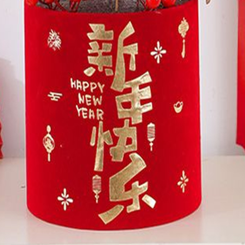 年宵花发财果客厅摆放开业摆件新年花假花成品福桶插花装饰摆件|undefined