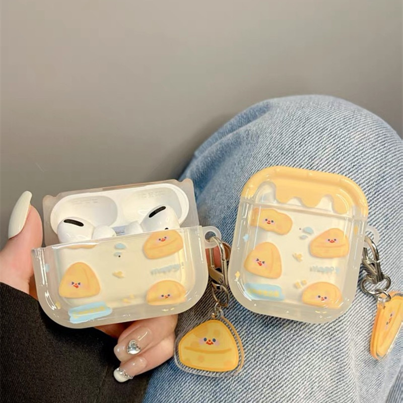 Funda protectora para auriculares AirPods Pro 3, diseño de queso amarillo, marco de fotos, compatible con Pro 2/3, con ranura para tarjetas.