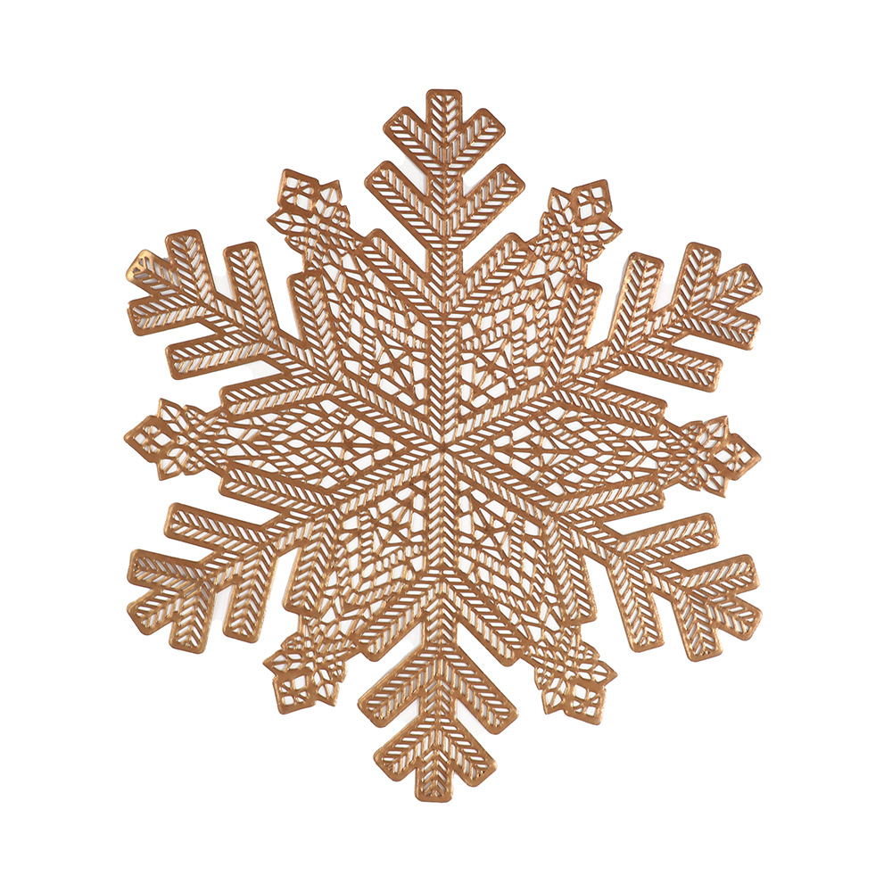 Calo de nieve de invierno elemento de Navidad almohadilla de mesa roja dorada almohadilla de mesa de aire almohadilla de mesa de comedor