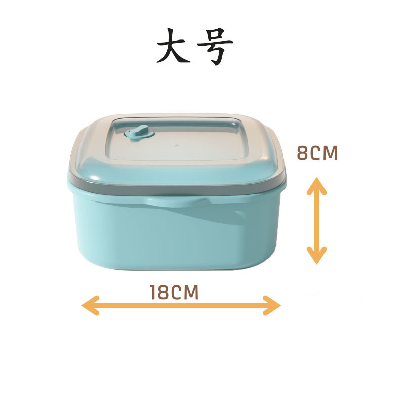 食品级厨房冰箱保鲜盒微波耐热塑料饭盒水果收纳盒正方形密封带盖|undefined