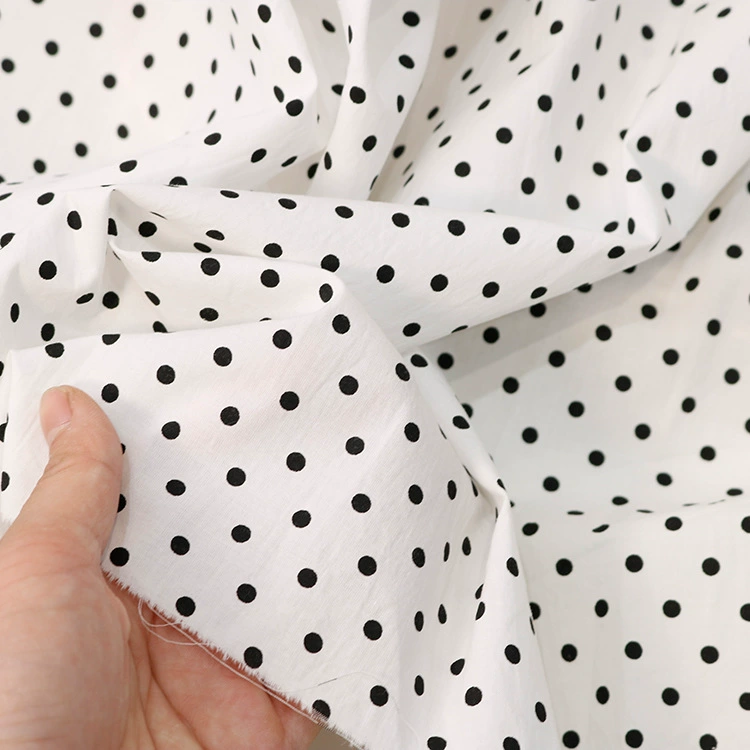 4 мм точка высокая плотность imitation tensile conventional classic small dot printed cotton cloth pure cotton woven flat cloth printed cloth
