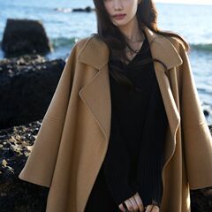 亚马逊速卖通eBay独立站毛呢大衣女长款2025冬季新款红色毛呢外套