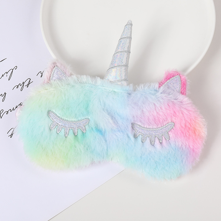 Fábrica al por mayor de felpa máscara de ojo de dibujos animados de santa claus alce sombreado máscara de ojo zorro animal bolsa de hielo transpirable