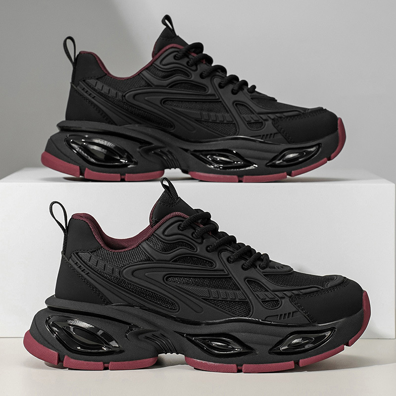 Men's Shoes 2025 Autum New Fashion Ins Thick-Soled Dad Shoes Men's Breathable Lightweight Running Sports Casual Shoes