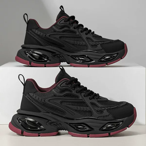 Men's Shoes 2025 Autum New Fashion Ins Thick-Soled Dad Shoes Men's Breathable Lightweight Running Sports Casual Shoes
