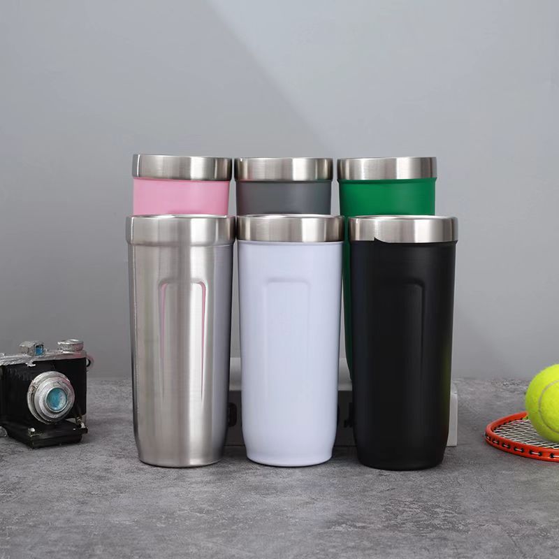 Comercio exterior nuevo acero inoxidable de doble capa taza de plástico aislante de calor portable taza de café taza de automóvil fábrica de taza de automóvil directamente al aire libre