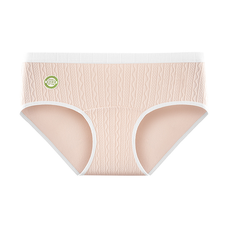 Ropa interior de algodón puro antibacteriano para niñas 100% algodón con entrepierna larga delgada 2024 nueva ropa interior de mujer de grado médico de clase A
