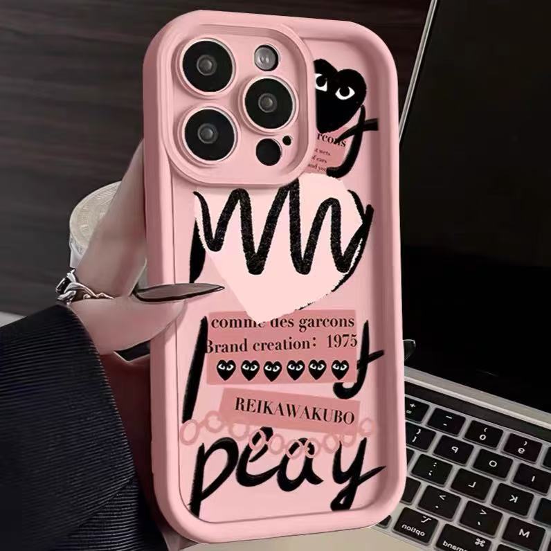 Graffiti Love Adecuado para iPhone 16pro funda para teléfono móvil Apple 15 anti-caída 14 Europa y América 13promax nuevo 12x
