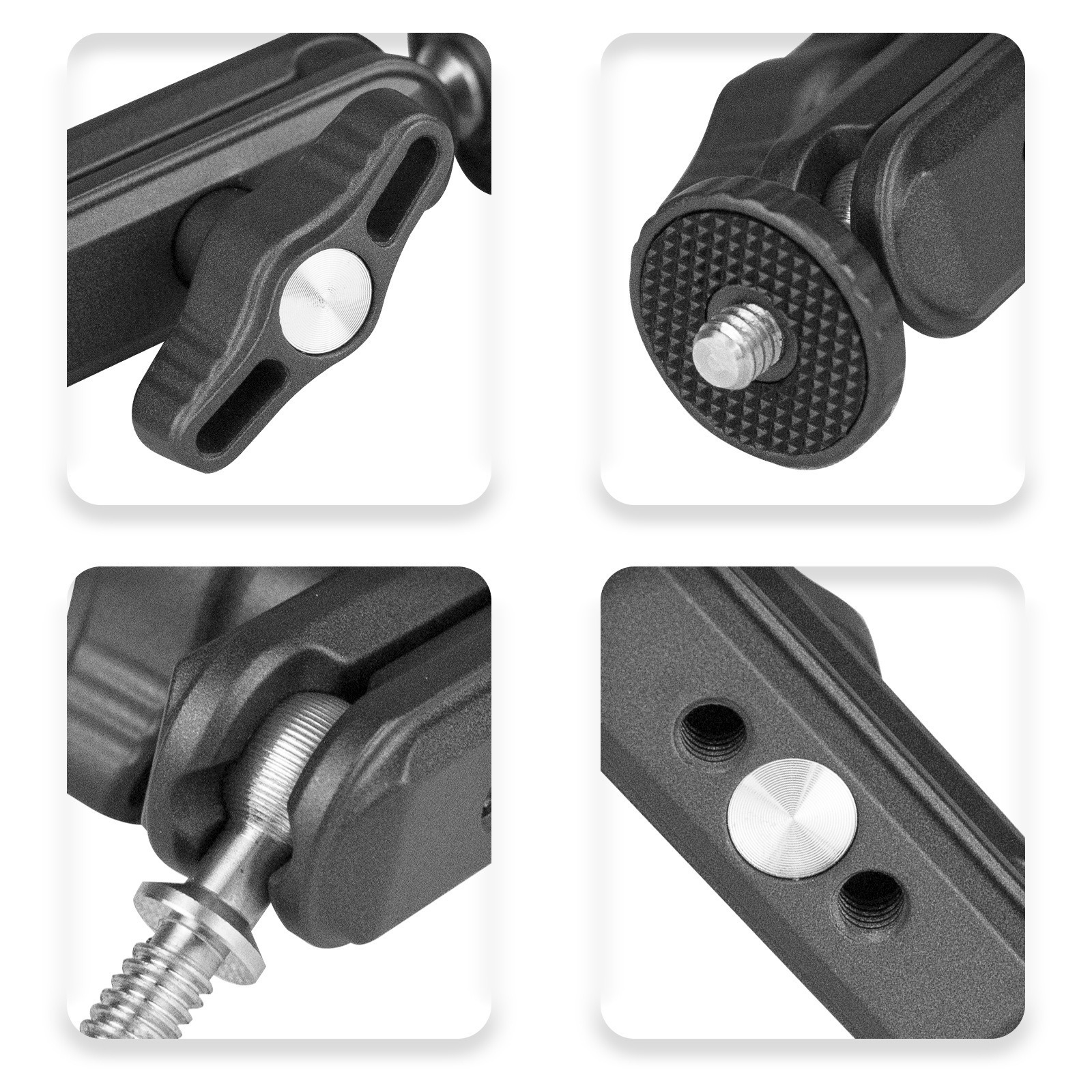Adaptable a Gopro brazo mágico mano extraña guisante vaina de soporte de fotografía 360 grados rotación 1 / 4 soporte universal externo