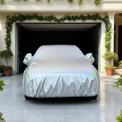 Car clothing made of polyester taffeta with silver