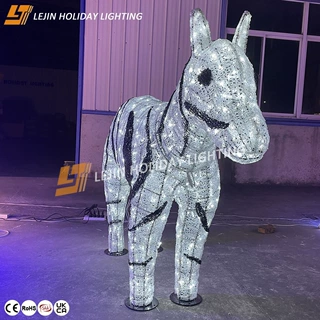 定制3D斑马图案灯户外工程亮化装饰景观灯低压防水圣诞造型灯