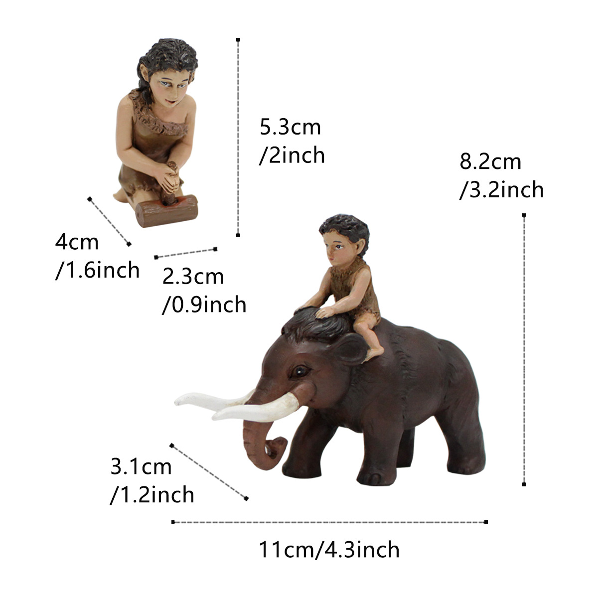 Creative courtyard balcony gardening decoration gift home furnishings simulation resin Savage set two decorative ornaments 