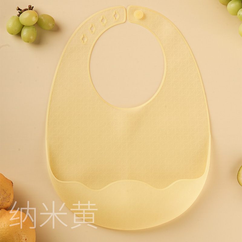 宝宝吃饭超薄硅胶围兜儿童饭兜婴儿柔软轻薄防水围嘴口水兜口水巾|undefined