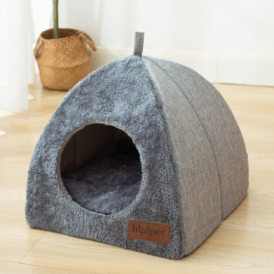 Cross-border Thickened Deep Sleep Dog Kennel Triangle Cat Kennel Closed Cat House Pet Kennel Warm Pet Supplies