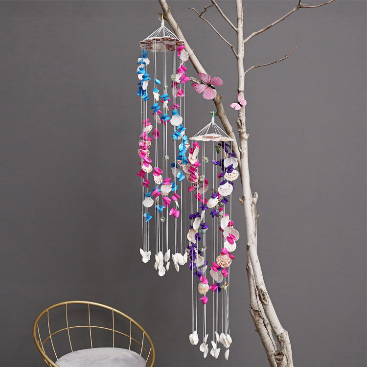 Wind Chime Japanese Style Double Dragon Shell Hanging Decoration_voghion.com