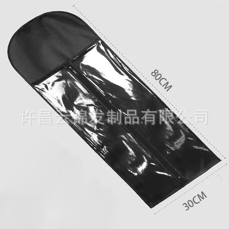 不織布ウィッグ収納袋 30*60 センチメートル包装袋在庫 PVC ダストカバー越境電子商取引吊り袋|undefined