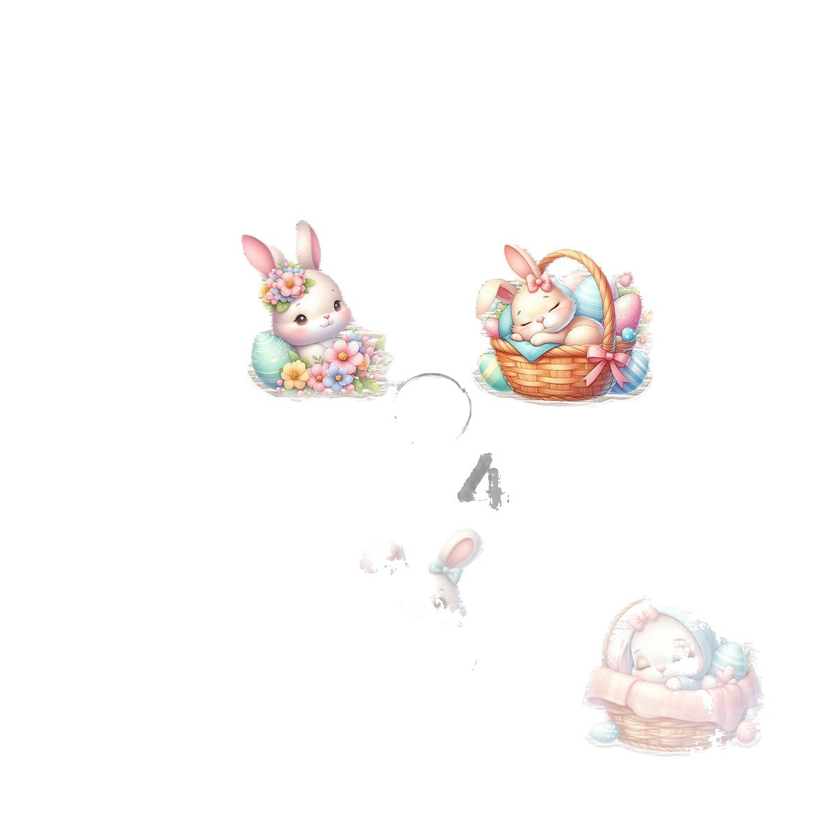 Colgante feliz conejo de Pascua transfronterizo colgante acrílico llavero móvil bolso coche decoración colgante